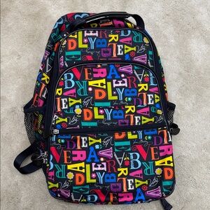 Vera Bradley Multicolor Alphabet Print Backpack